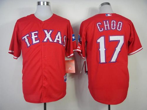 Rangers #17 Shin-Soo Choo Red Cool Base Stitched MLB Jersey - Click Image to Close